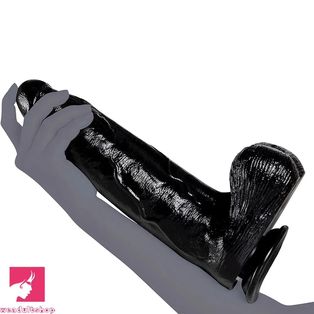 12.2in Thick Huge Real Skin Feeling Dildo Female Male Sexy Penis Sucker