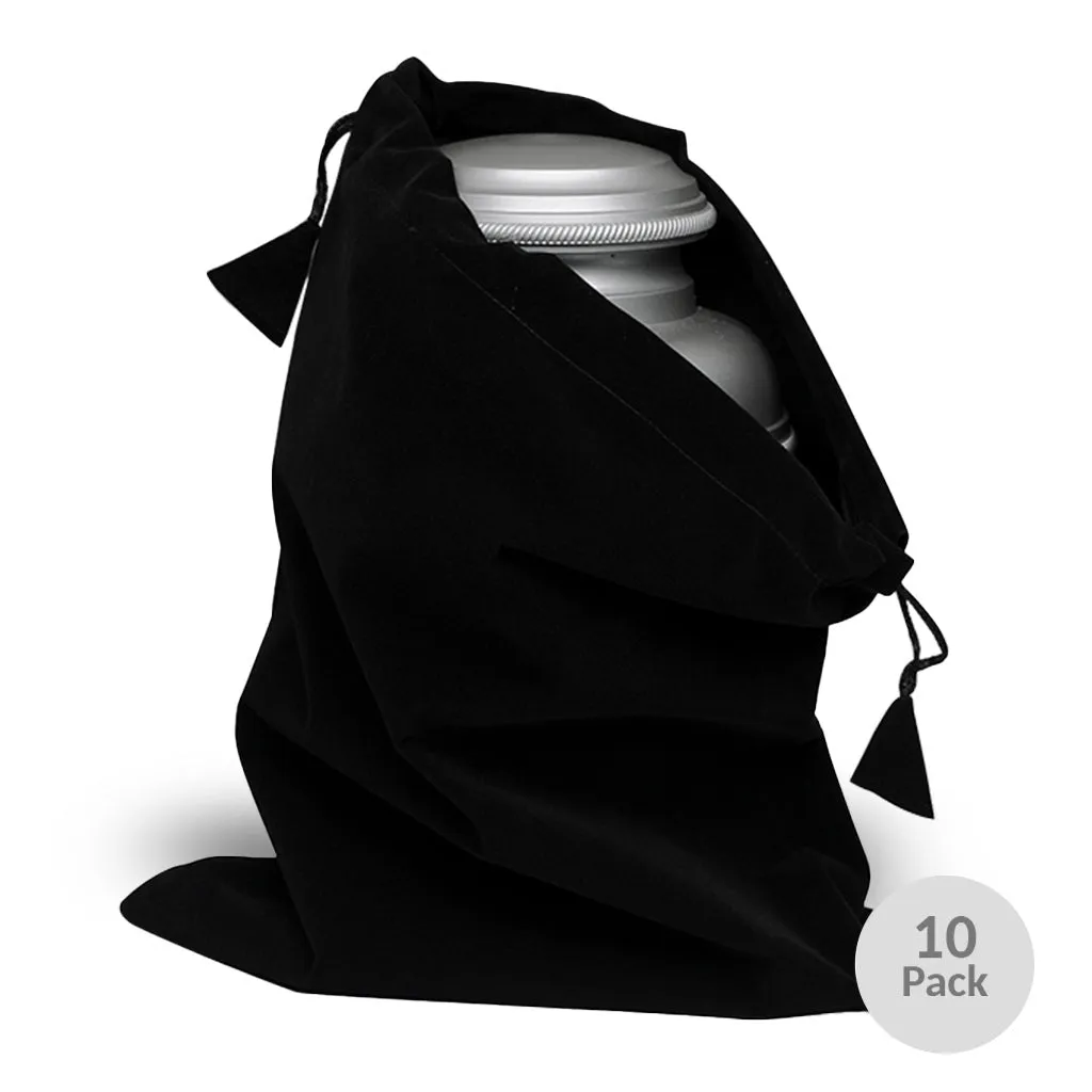 16"×16"- Velvet Urn Bag  - Black, Blue OR Burgundy - Pack of 10