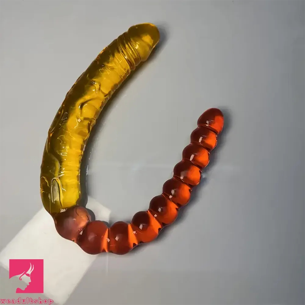 17.8in Long Double-headed Dildo Penis G Spot Women Anal Vulva Dual-use