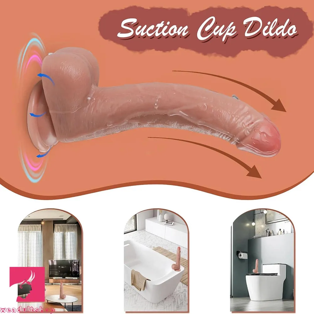 7.48in 8in Silicone Soft Realistic Soft Skin Feeling Dildo For Women Clit