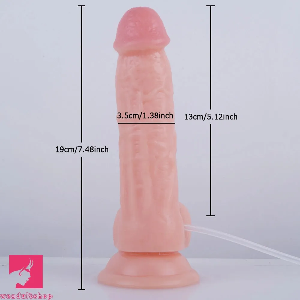 7.48in PVC Ejaculating Dildo Ball Suction Cup Penis Sex Toy Anus Expander