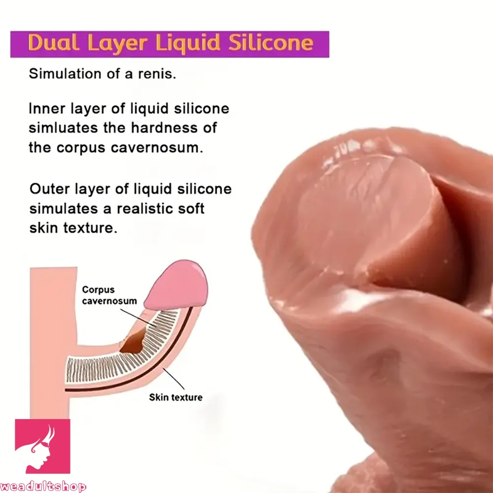 7.5in 8.6in 9.8in 13in Huge Soft Realistic Veins Double Layer Prostate Dildo