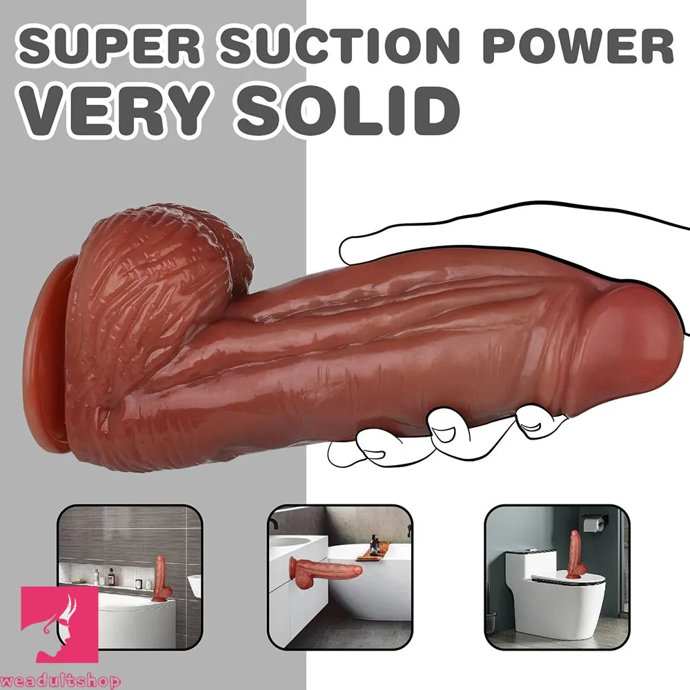 8.46in 9.45in Dual Density Silicone Soft Big Skin Dildo For Female Sex