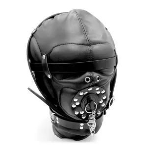 Adjustment SM Soft Faux Leather with Ball Gag Blind Mask