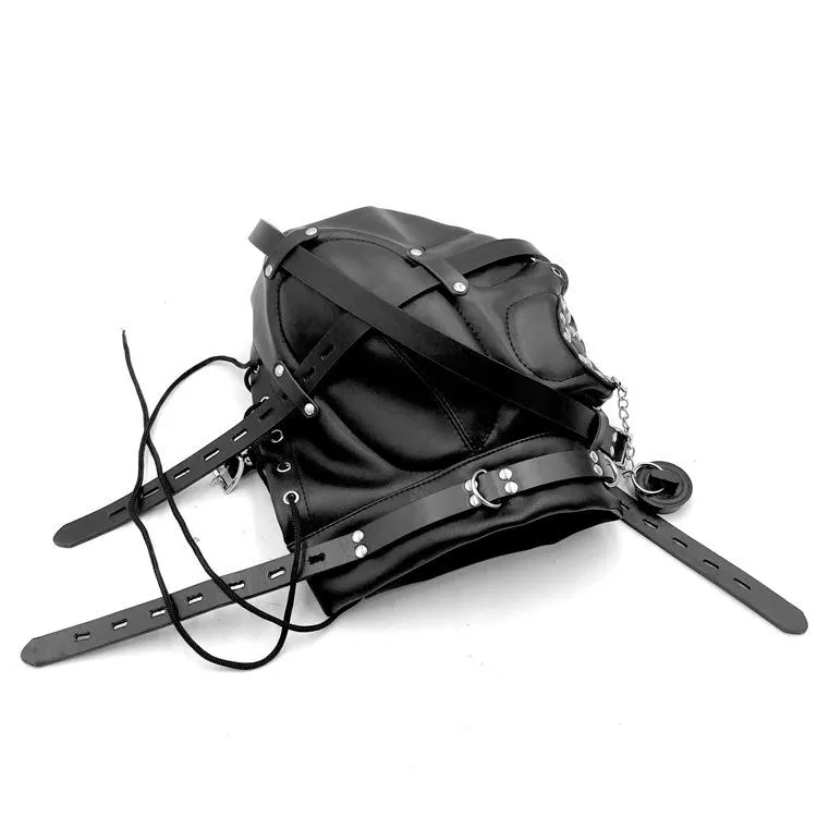 Adjustment SM Soft Faux Leather with Ball Gag Blind Mask