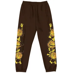 Anti-Hero Grimple Stack Sweat Pants - Brown/Orange/Yellow/Black