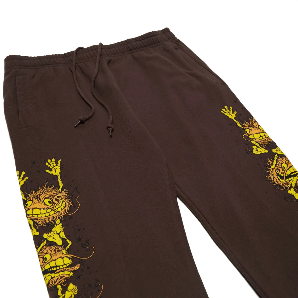 Anti-Hero Grimple Stack Sweat Pants - Brown/Orange/Yellow/Black
