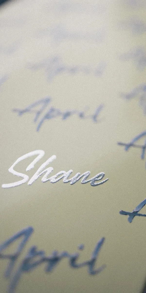 April Shane Script Logo Skateboard Complete - Yellow - 8.125"