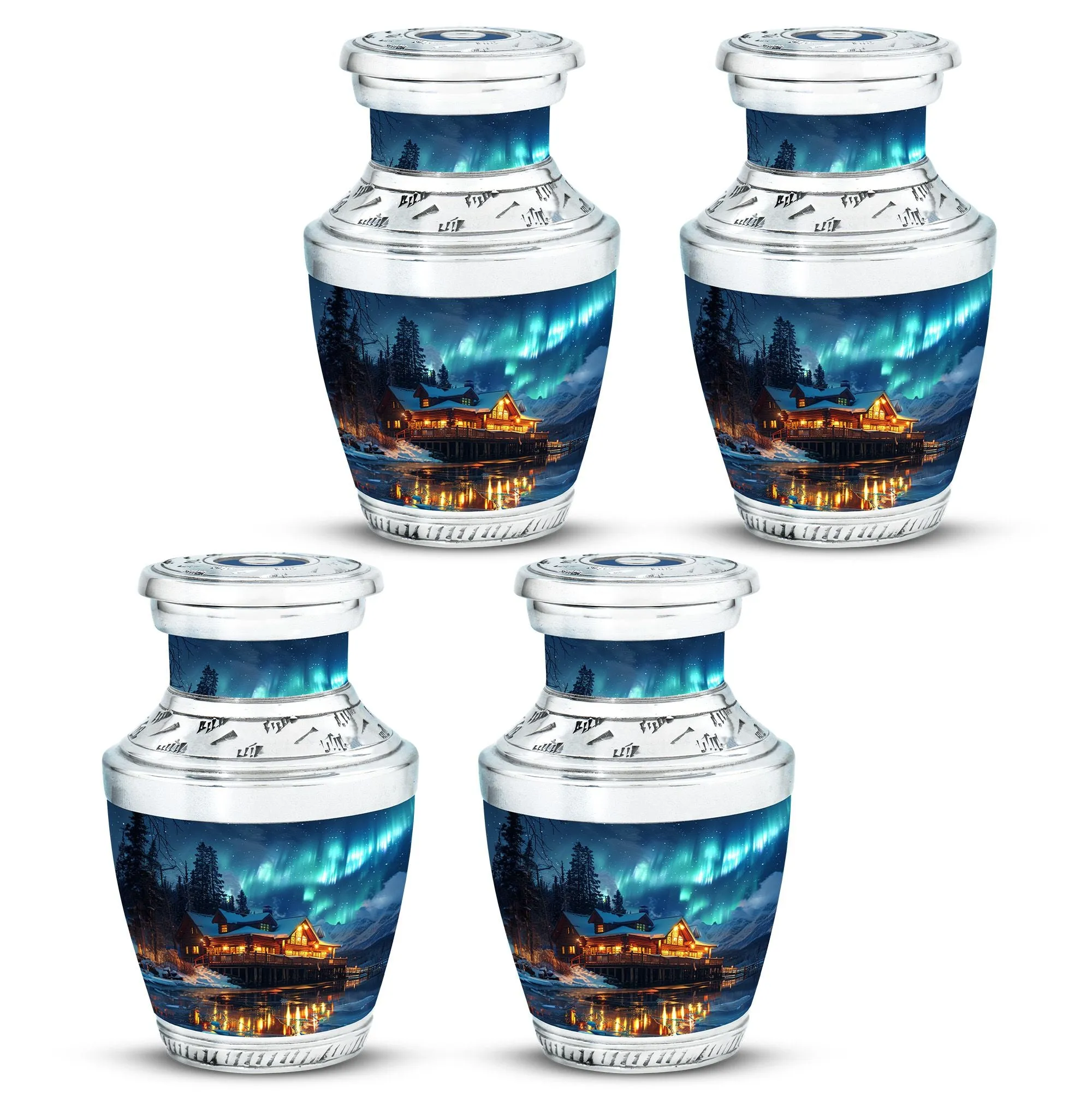 Aurora Borealis Cremation Adult Size Urns Memorial & Funeral Urn