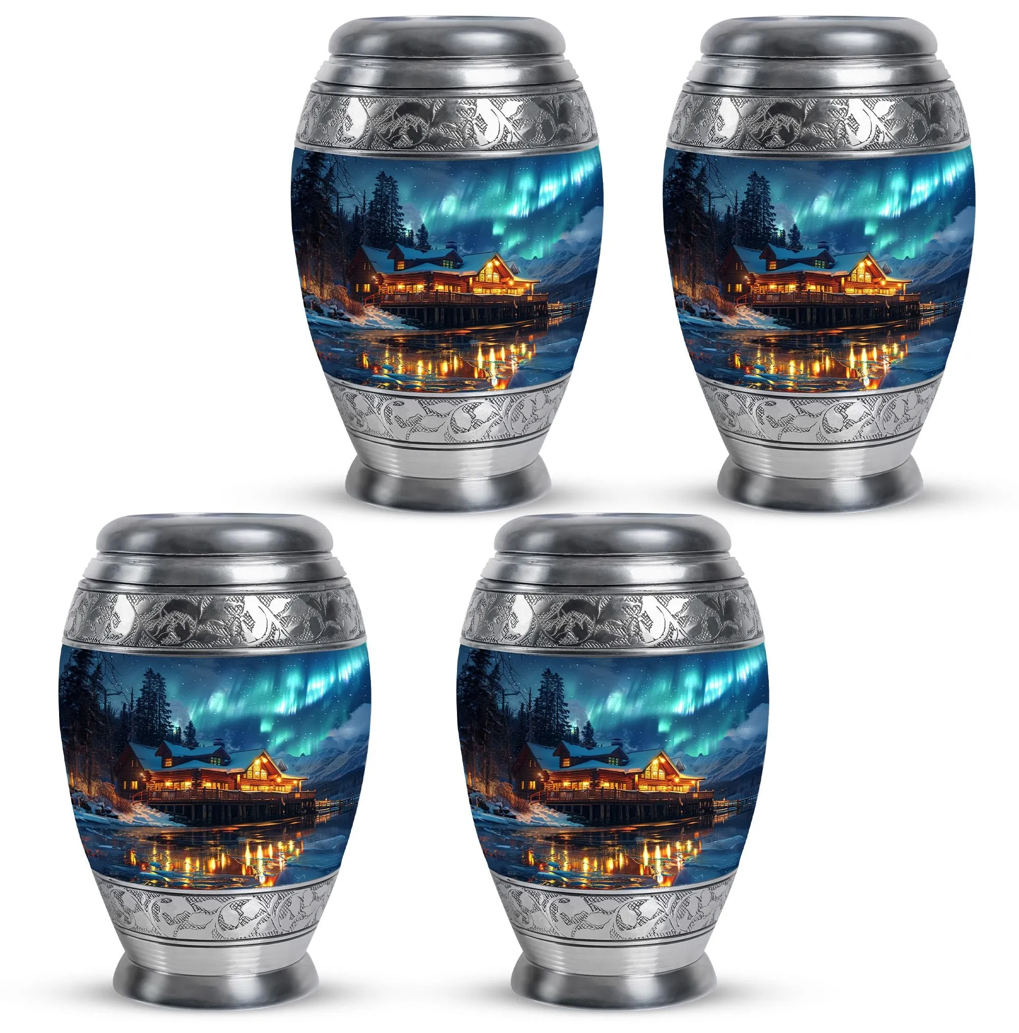 Aurora Borealis Cremation Adult Size Urns Memorial & Funeral Urn