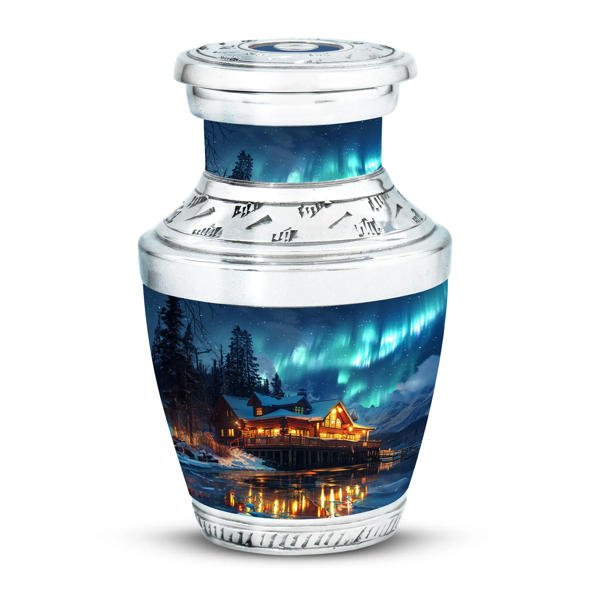Aurora Borealis Cremation Adult Size Urns Memorial & Funeral Urn