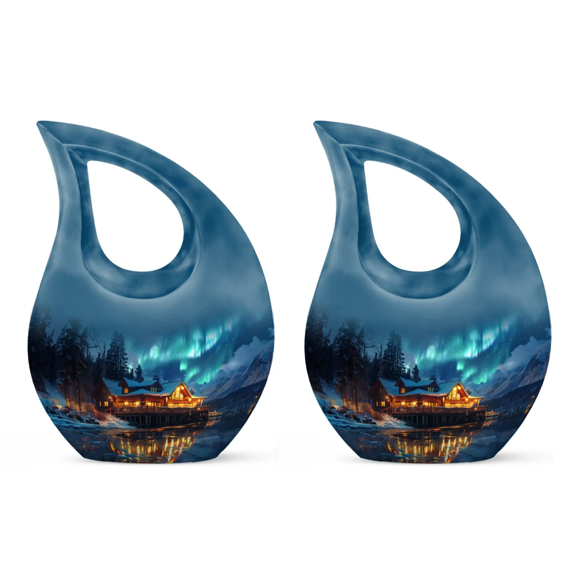 Aurora Borealis Cremation Adult Size Urns Memorial & Funeral Urn