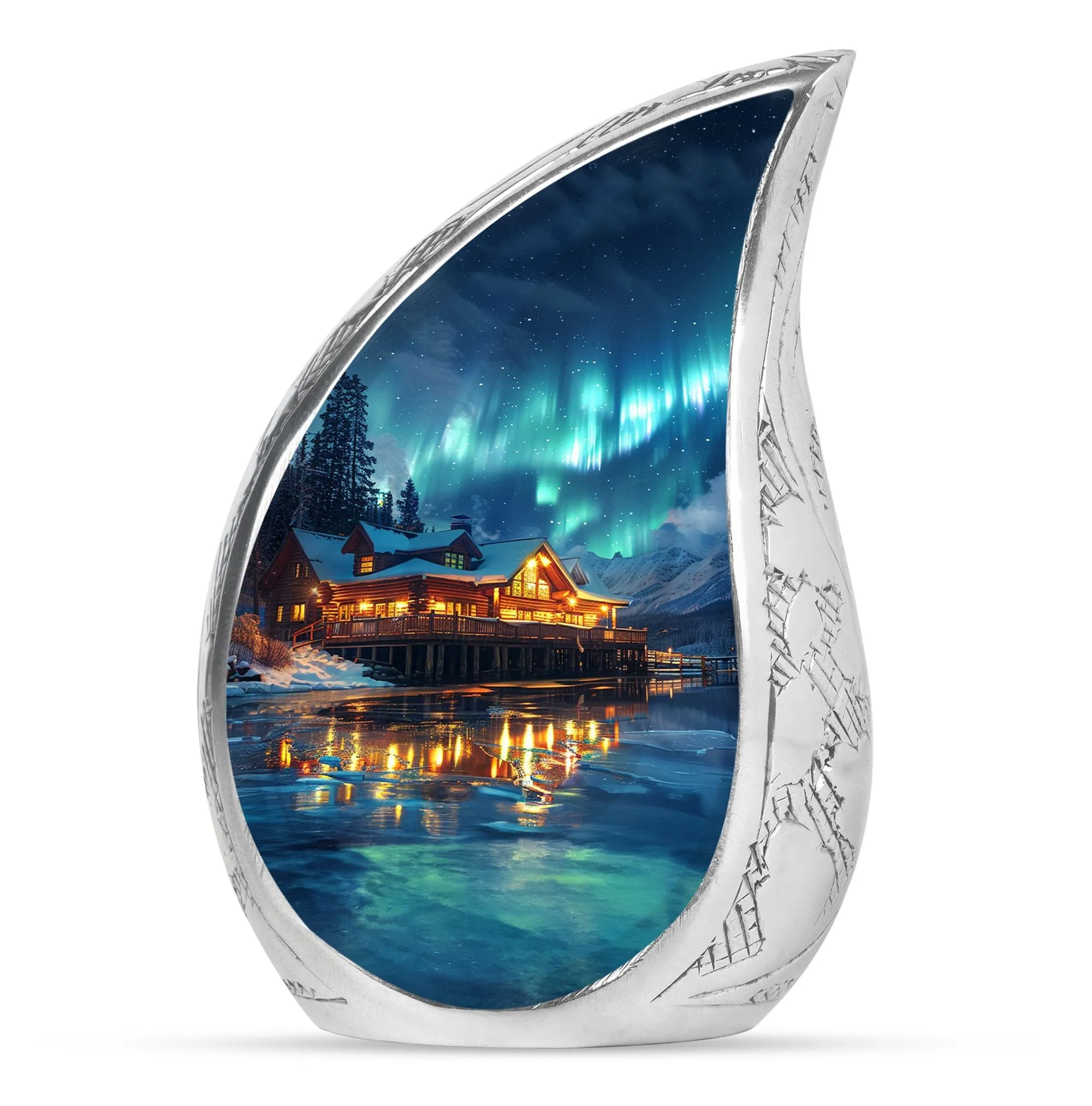Aurora Borealis Cremation Adult Size Urns Memorial & Funeral Urn