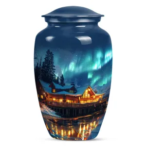 Aurora Borealis Cremation Adult Size Urns Memorial & Funeral Urn