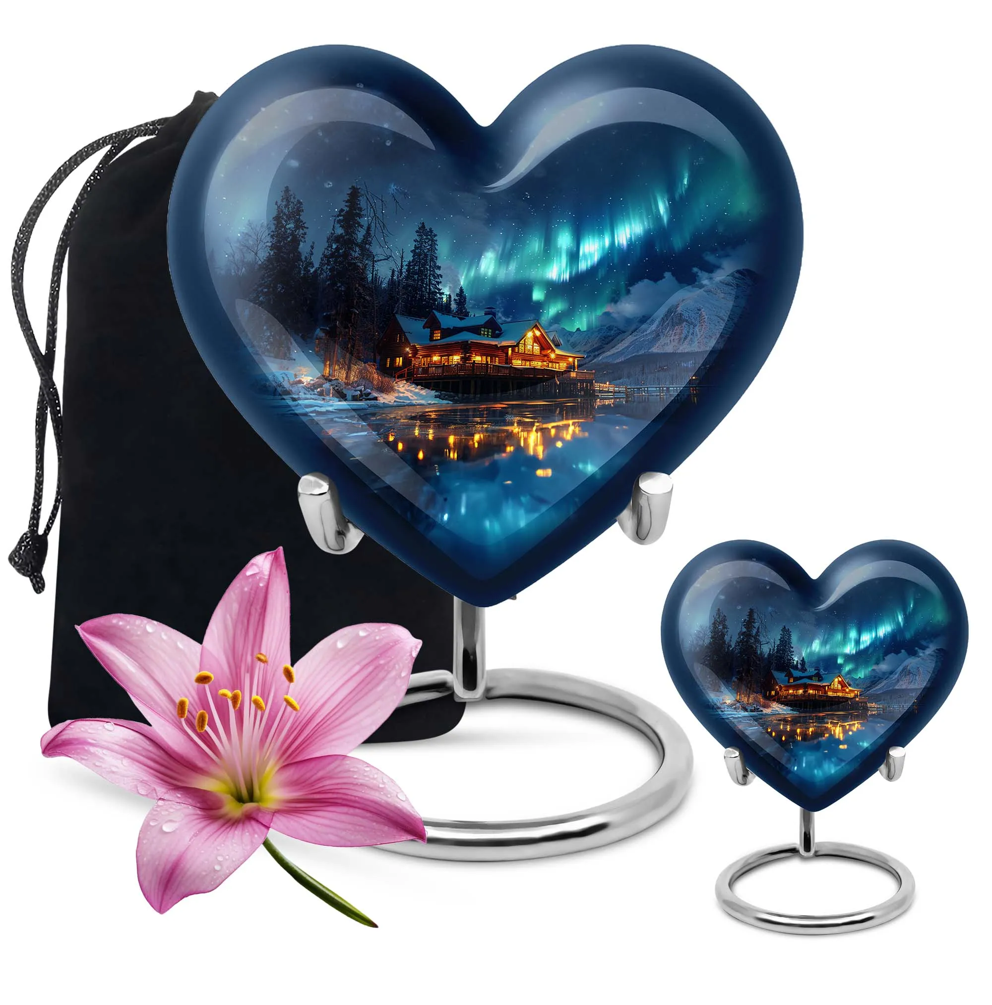 Aurora Borealis Cremation Adult Size Urns Memorial & Funeral Urn