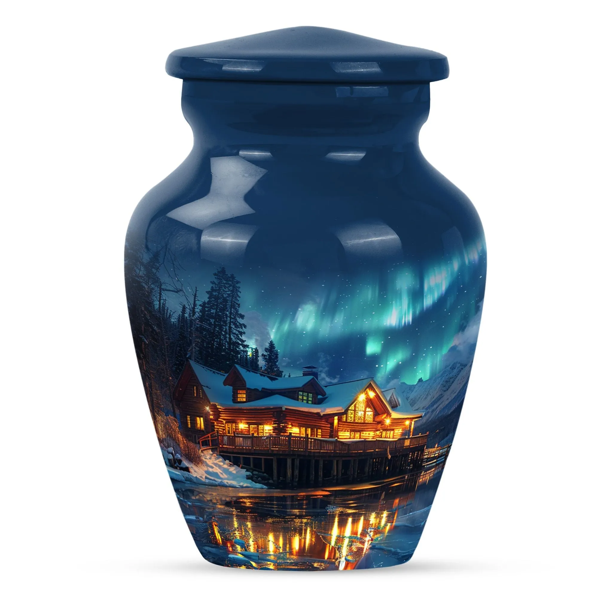Aurora Borealis Cremation Adult Size Urns Memorial & Funeral Urn