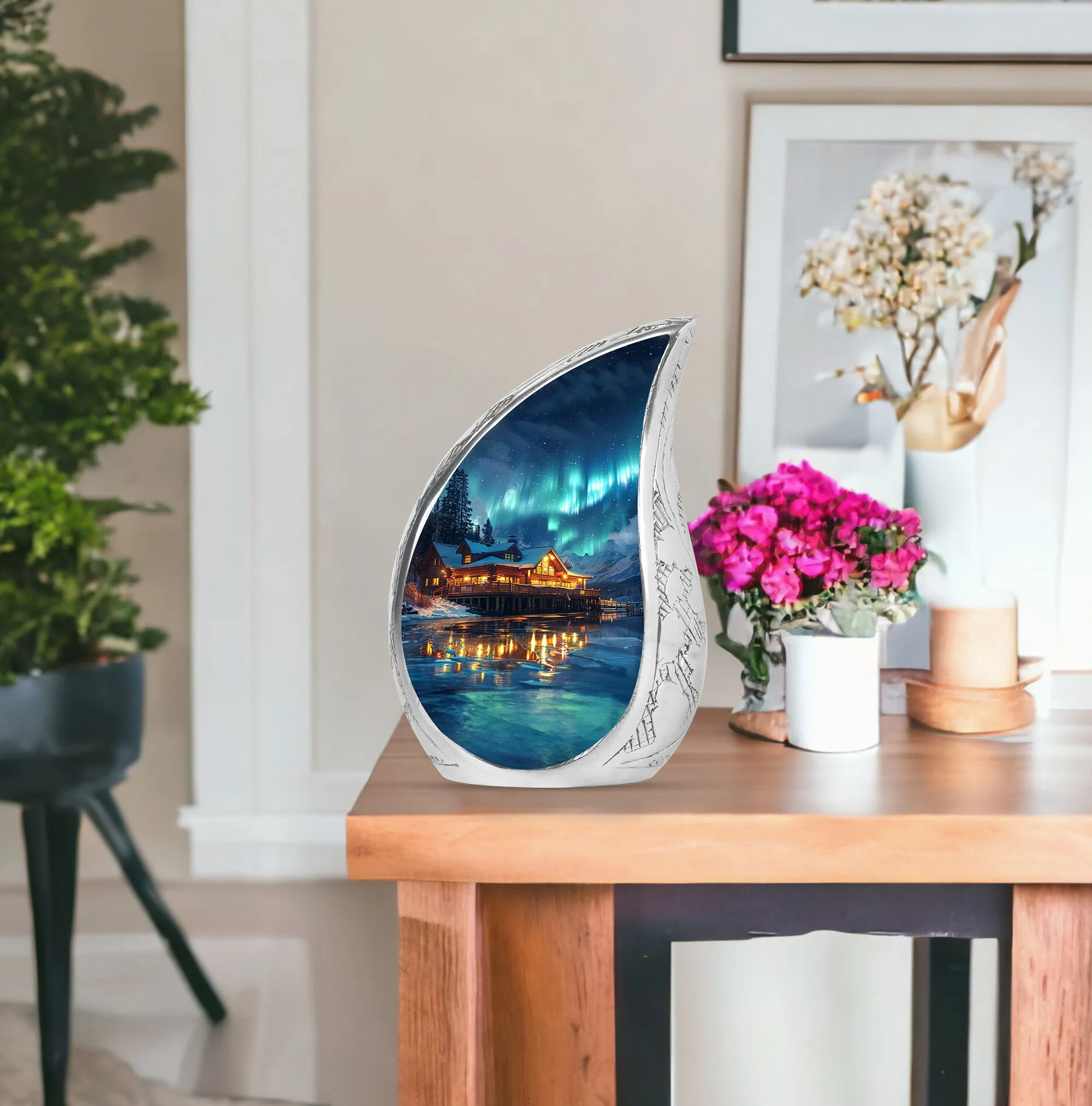 Aurora Borealis Cremation Adult Size Urns Memorial & Funeral Urn