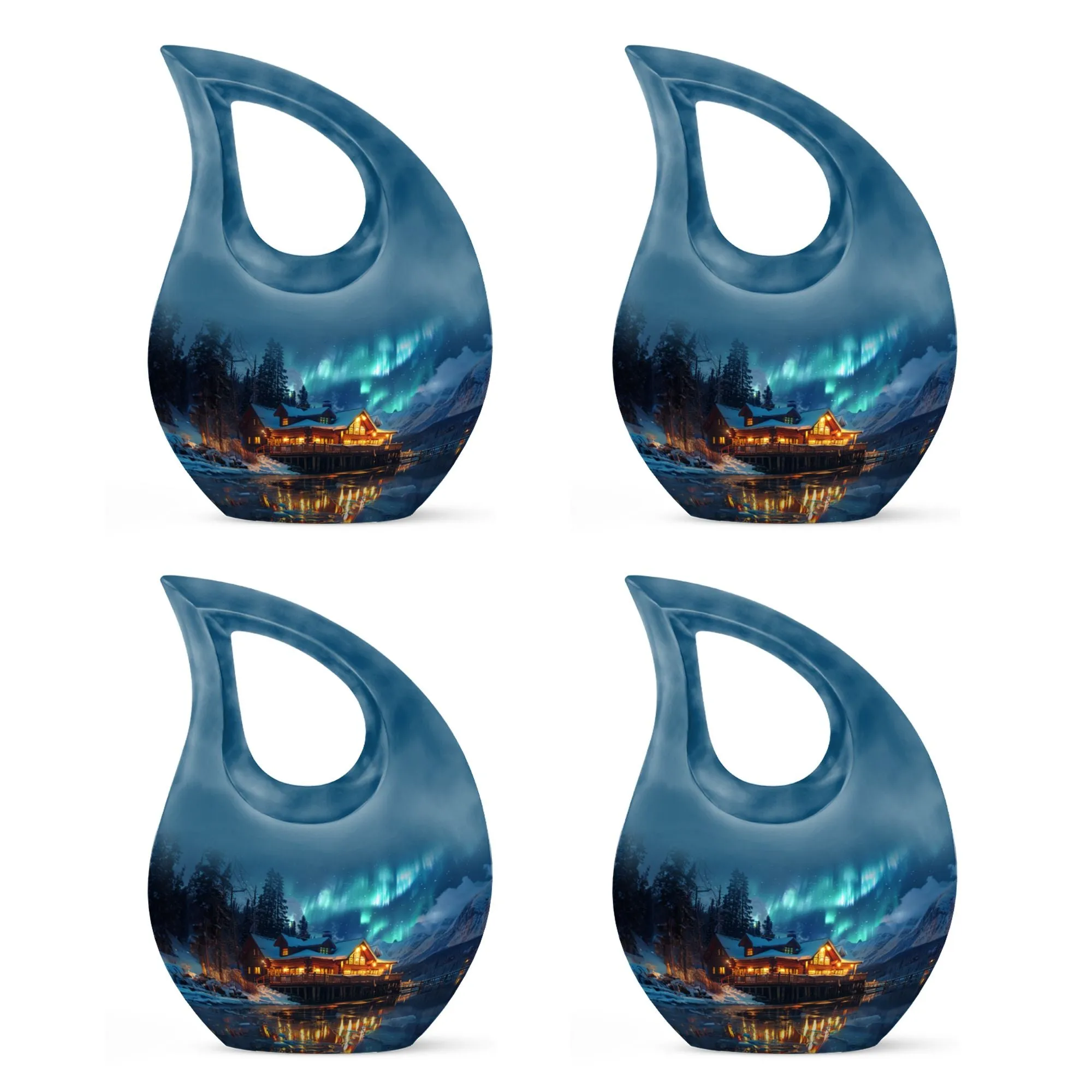 Aurora Borealis Cremation Adult Size Urns Memorial & Funeral Urn