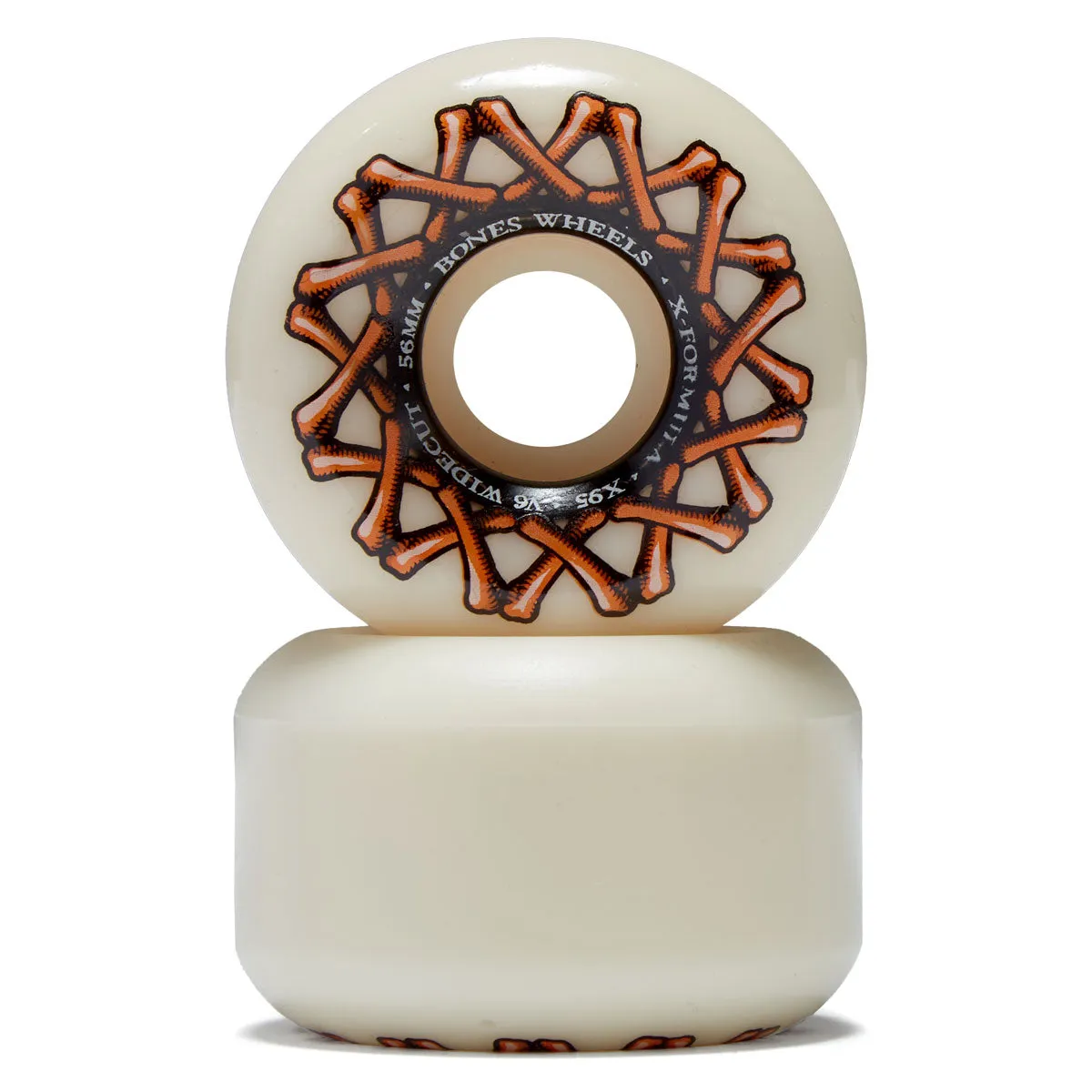 Bones X Formula Wide-Cuts 95a V6 Wide-Cut Skateboard Wheels - 56mm