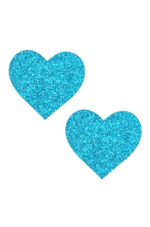 Bowie Blue Glitter Pasties