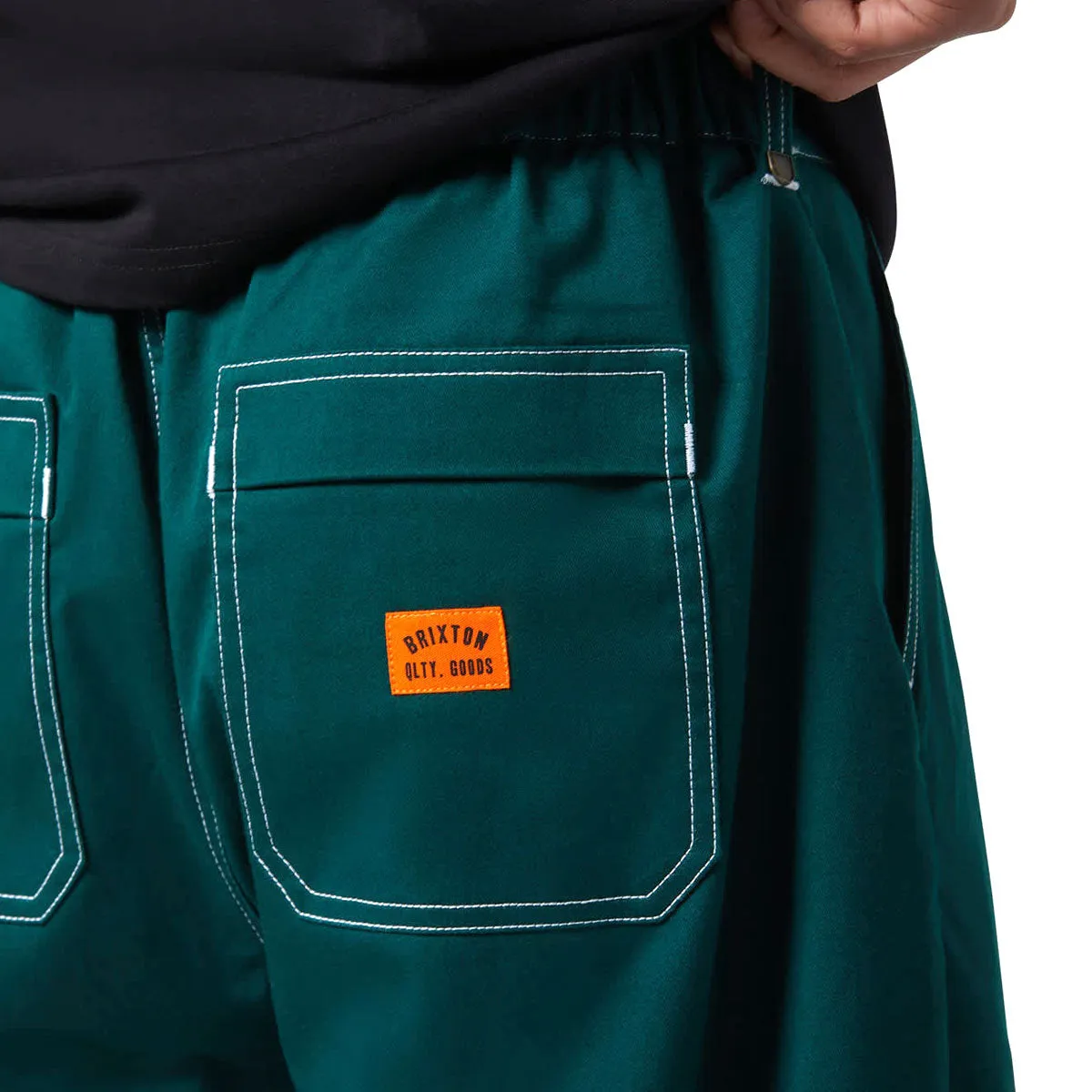 Brixton Baggy Skate Pants - Deep Emerald