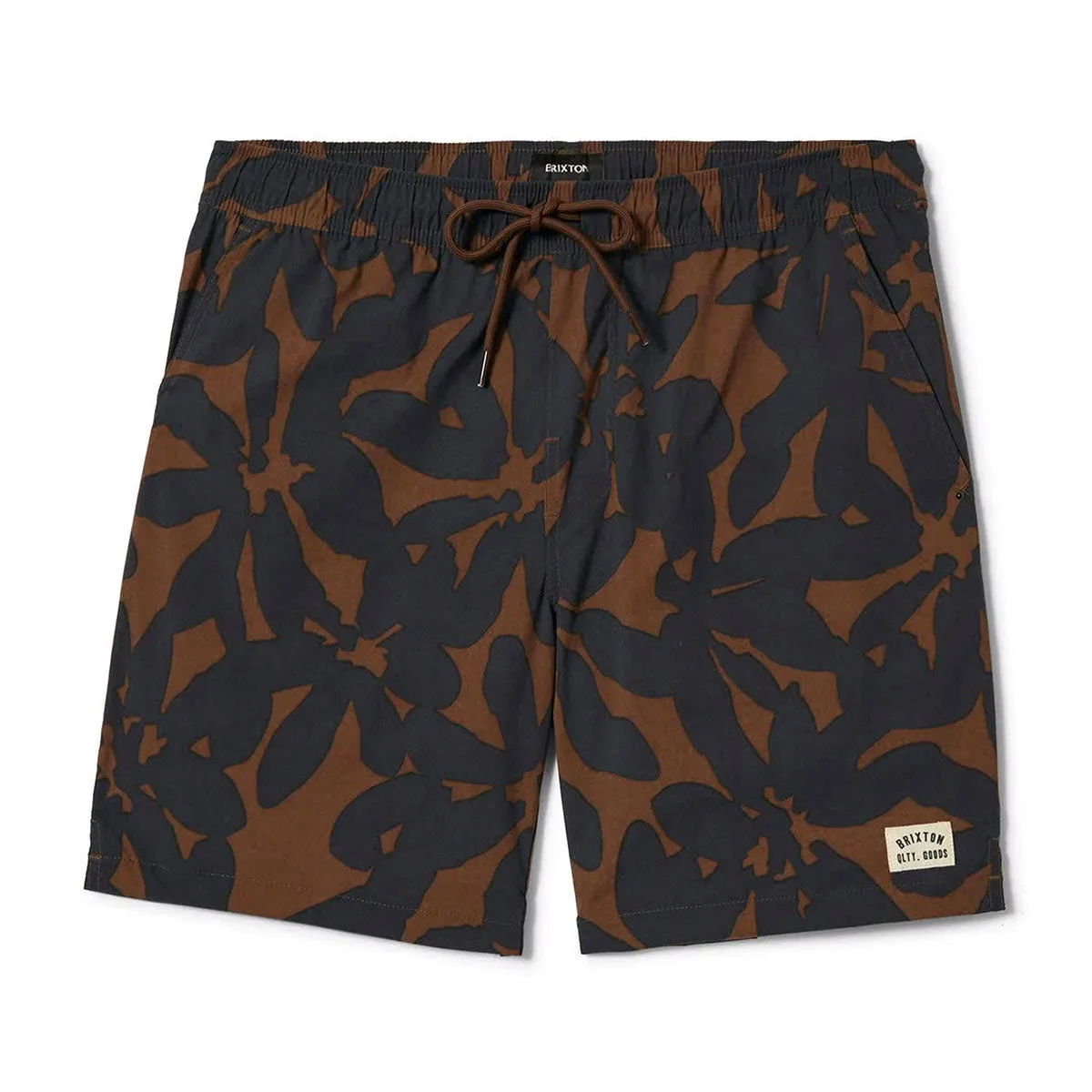 Brixton Everyday Stretch Hybrid Shorts - Pinecone Brown Floral