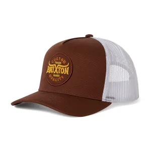Brixton Gibson C Np Mp Trucker Hat - Brown/Off White