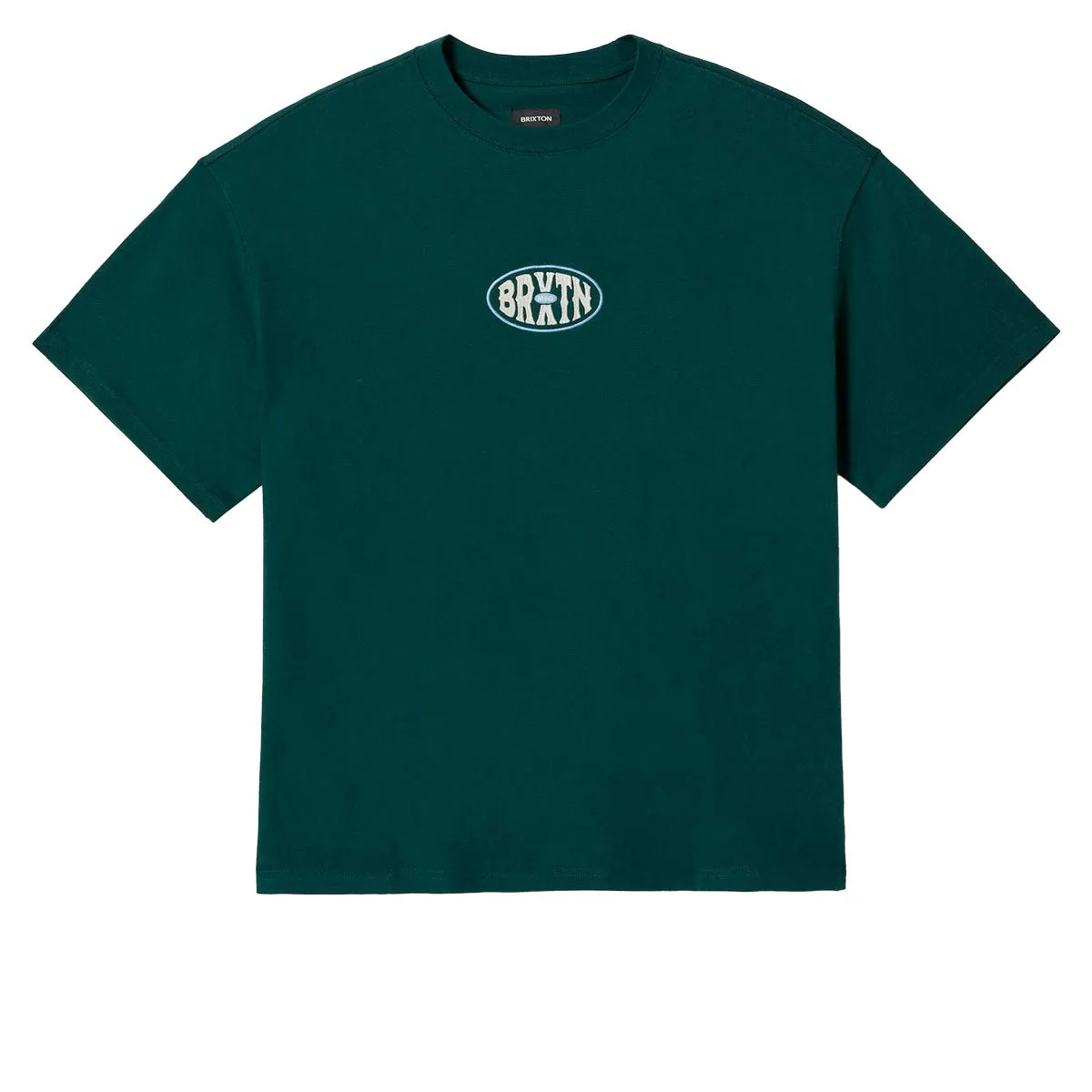 Brixton Largo Heavyweight Relaxed T-Shirt - Deep Emerald Classic Wash