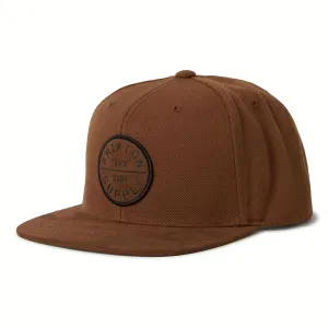 Brixton Oath III Snapback Hat - Coffee/Coffee