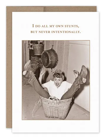 Card All My Own Stunts Birthday