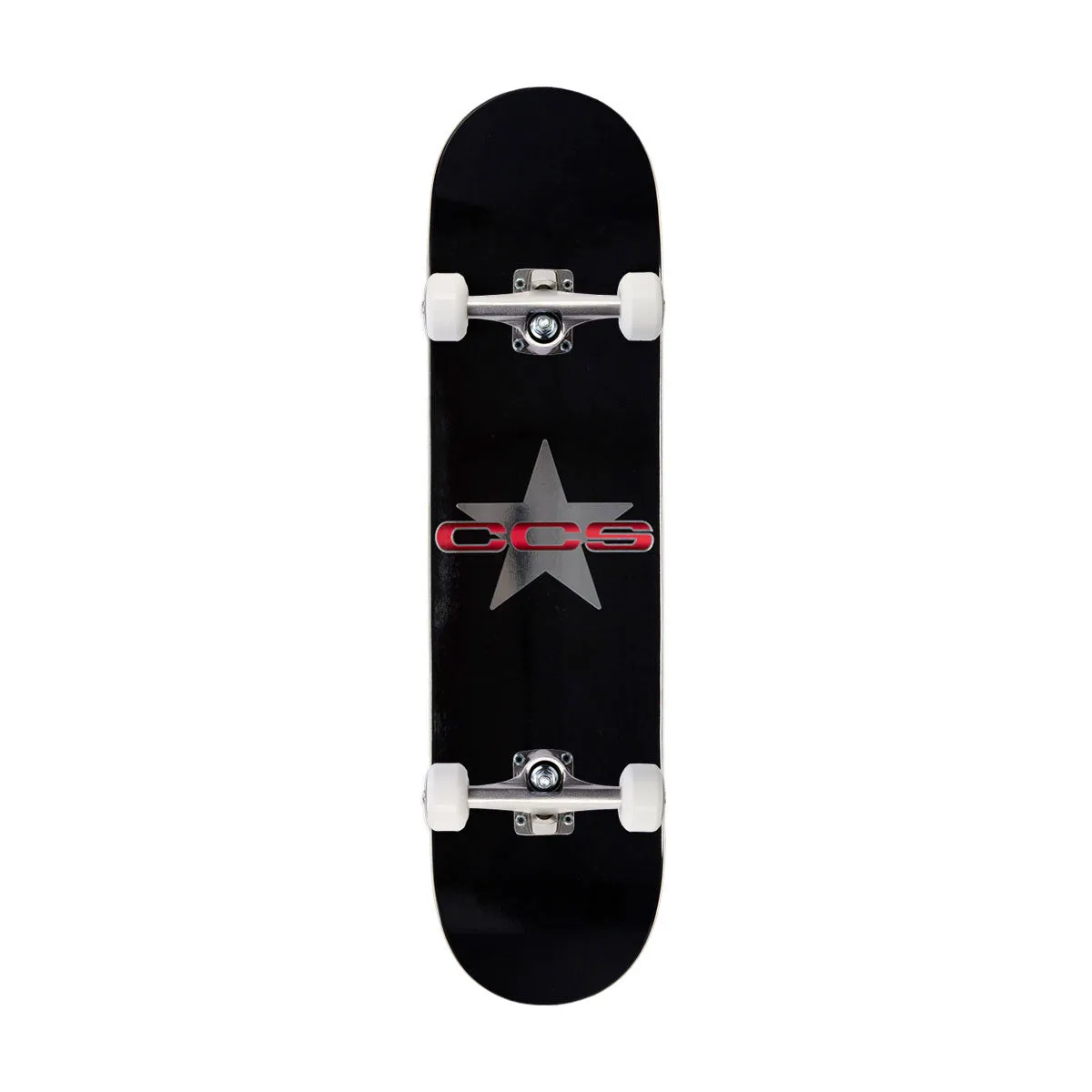 CCS 97 Star Mini Skateboard Complete - Silver/Red - 7.00"