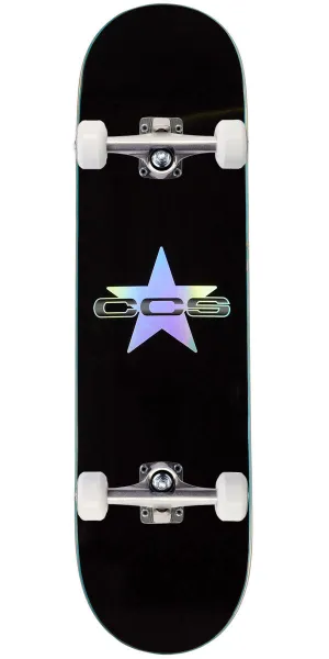 CCS 97 Star Skateboard Complete - Holographic/Black - 7.75"