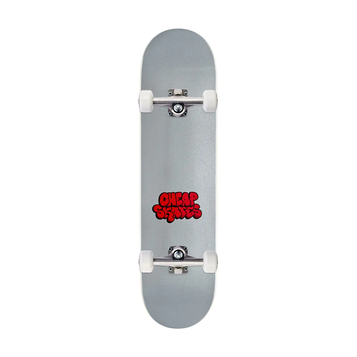 CCS Cheap Skates Tag Glitter Mini Skateboard Complete - White