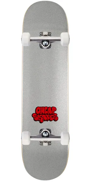 CCS Cheap Skates Tag Glitter Skateboard Complete - White - 7.75"