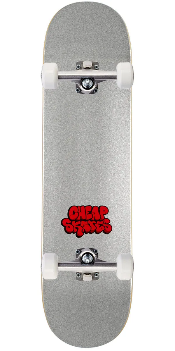 CCS Cheap Skates Tag Glitter Skateboard Complete - White - 7.75"