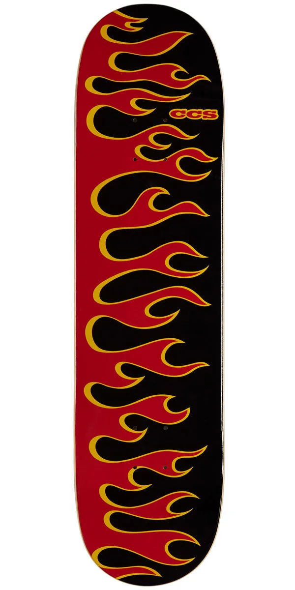 CCS Flames Skateboard Deck - Black/Red - 8.375"