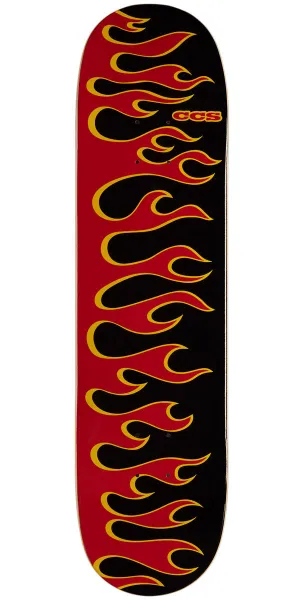 CCS Flames Skateboard Deck - Black/Red - 8.50"
