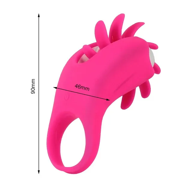 Come Closer Clit Spinner | Cock Ring | 2 in 1 Vibrating | Tongue Licking