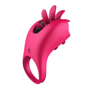 Come Closer Clit Spinner | Cock Ring | 2 in 1 Vibrating | Tongue Licking