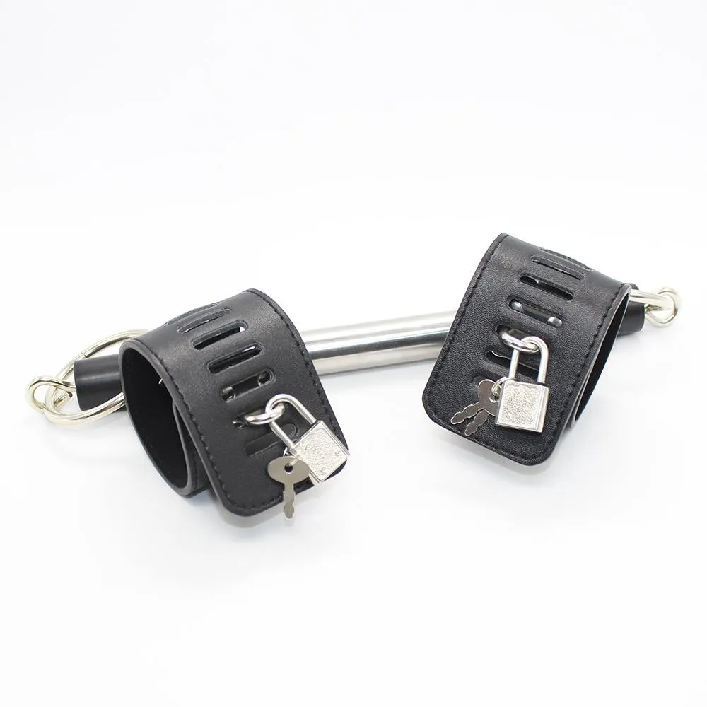 Detachable Faux Leather Handcuffs and Shackles