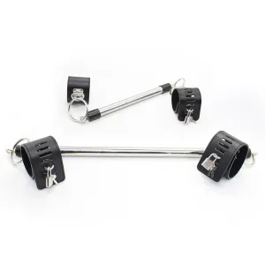 Detachable Faux Leather Handcuffs and Shackles