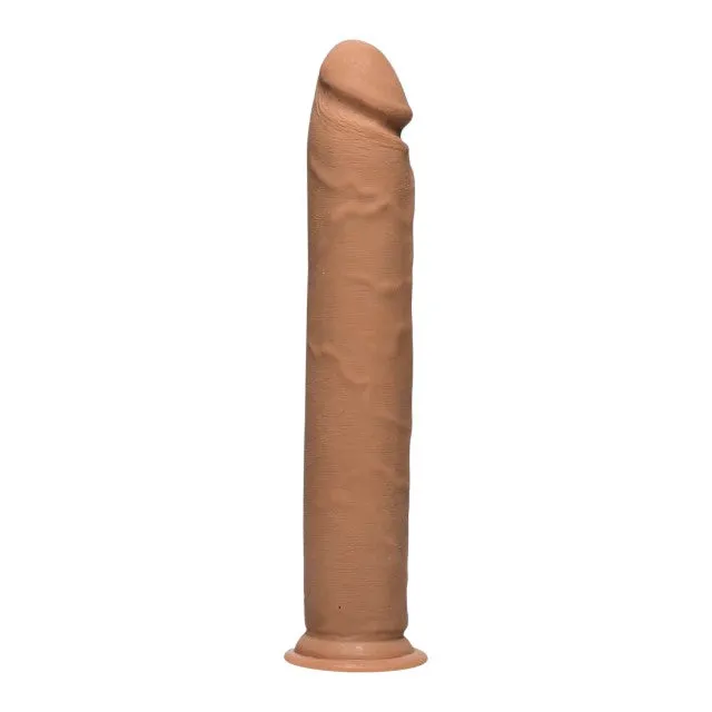 Dildo realist DOC JOHNSON THE D - Dual Density. bază cu ventuză pentru fixare. lungime 30 cm. culoarea pielii