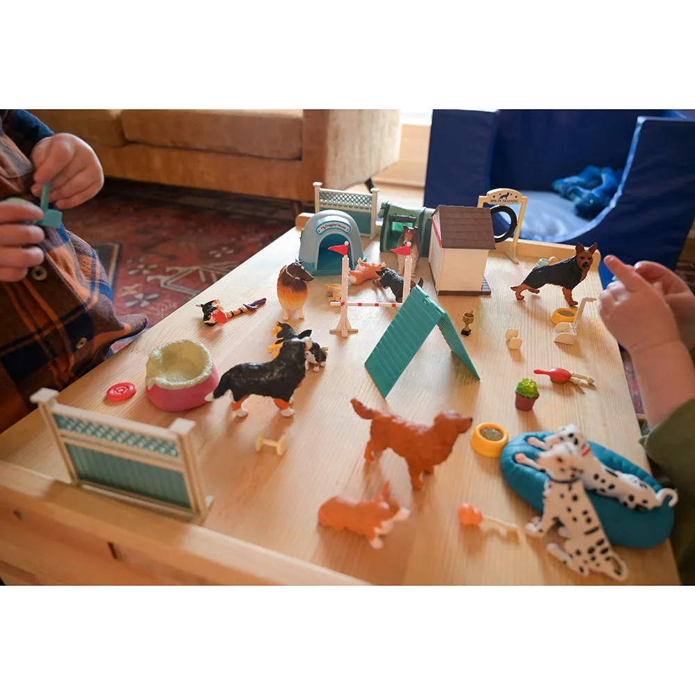 Dog Academy Training & Agility Playset | 50 Pc. Set with Realistic Dog Figures