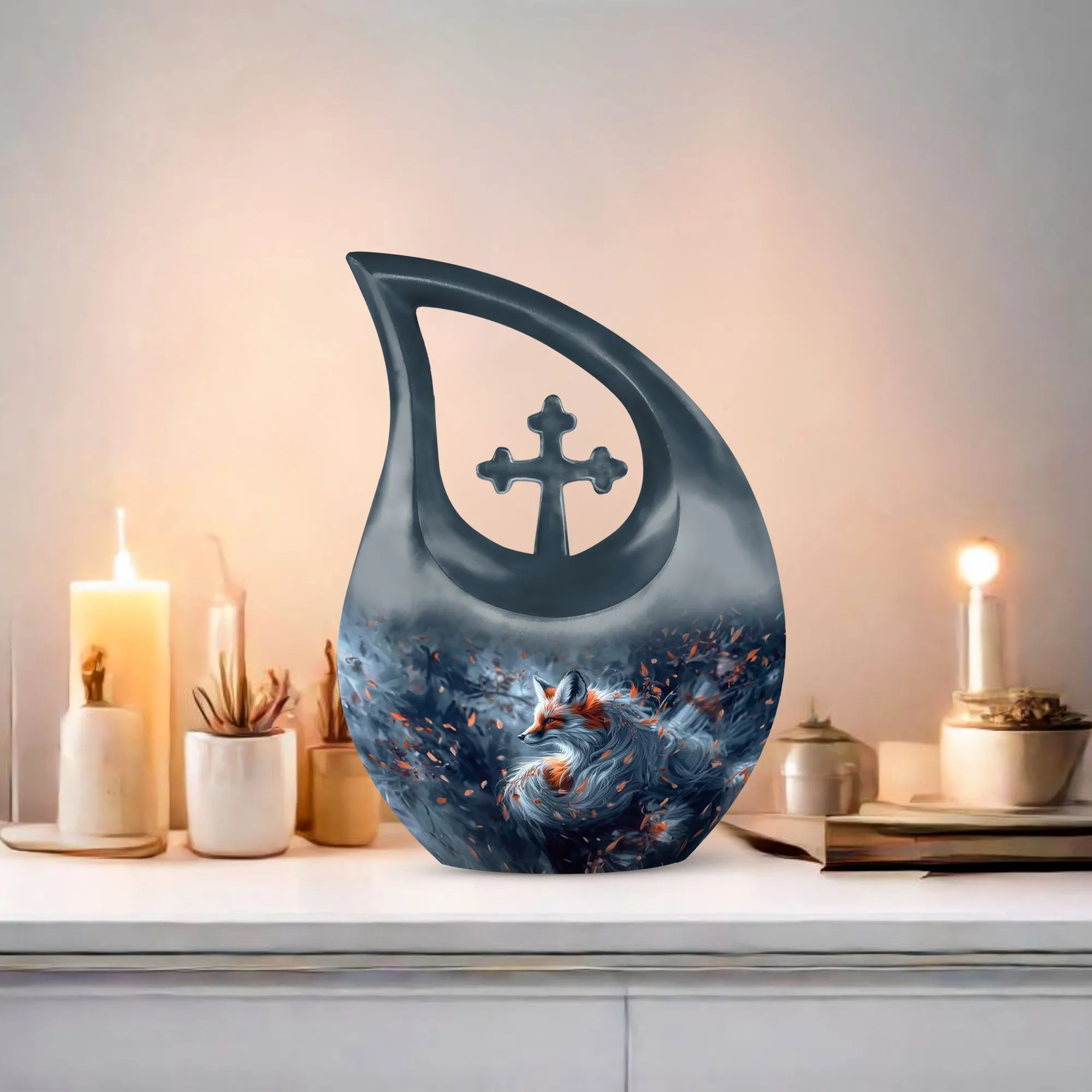 Fox Urn For Memorial :Affordable Cremation Urn For Human Ashes
