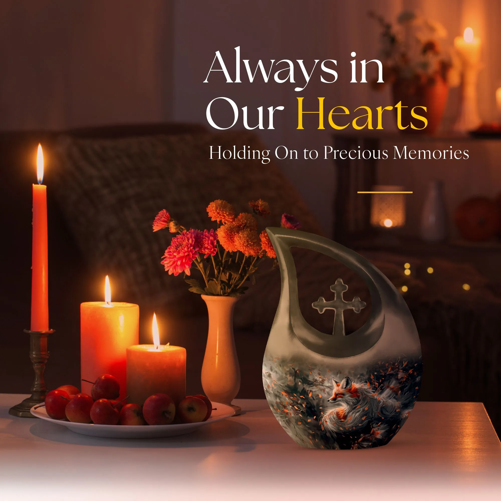 Fox Urn For Memorial :Affordable Cremation Urn For Human Ashes