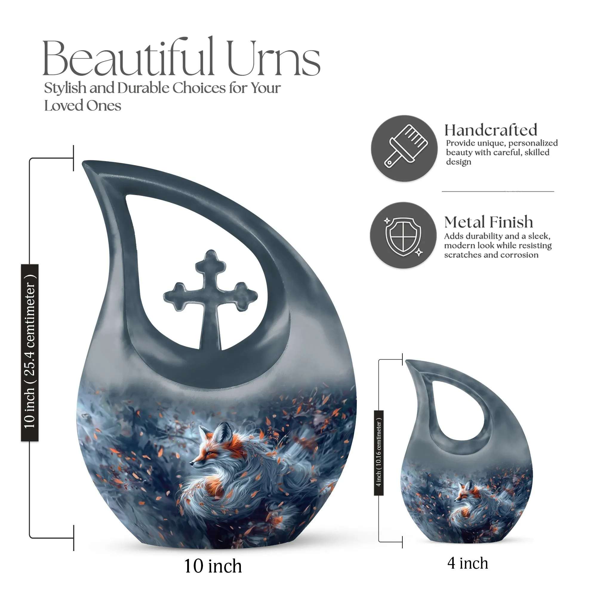 Fox Urn For Memorial :Affordable Cremation Urn For Human Ashes
