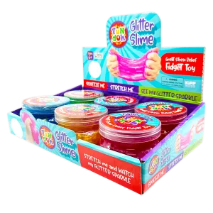 Fun Doh Glitter Slime - 6 Pieces Per Retail Ready Display 25034
