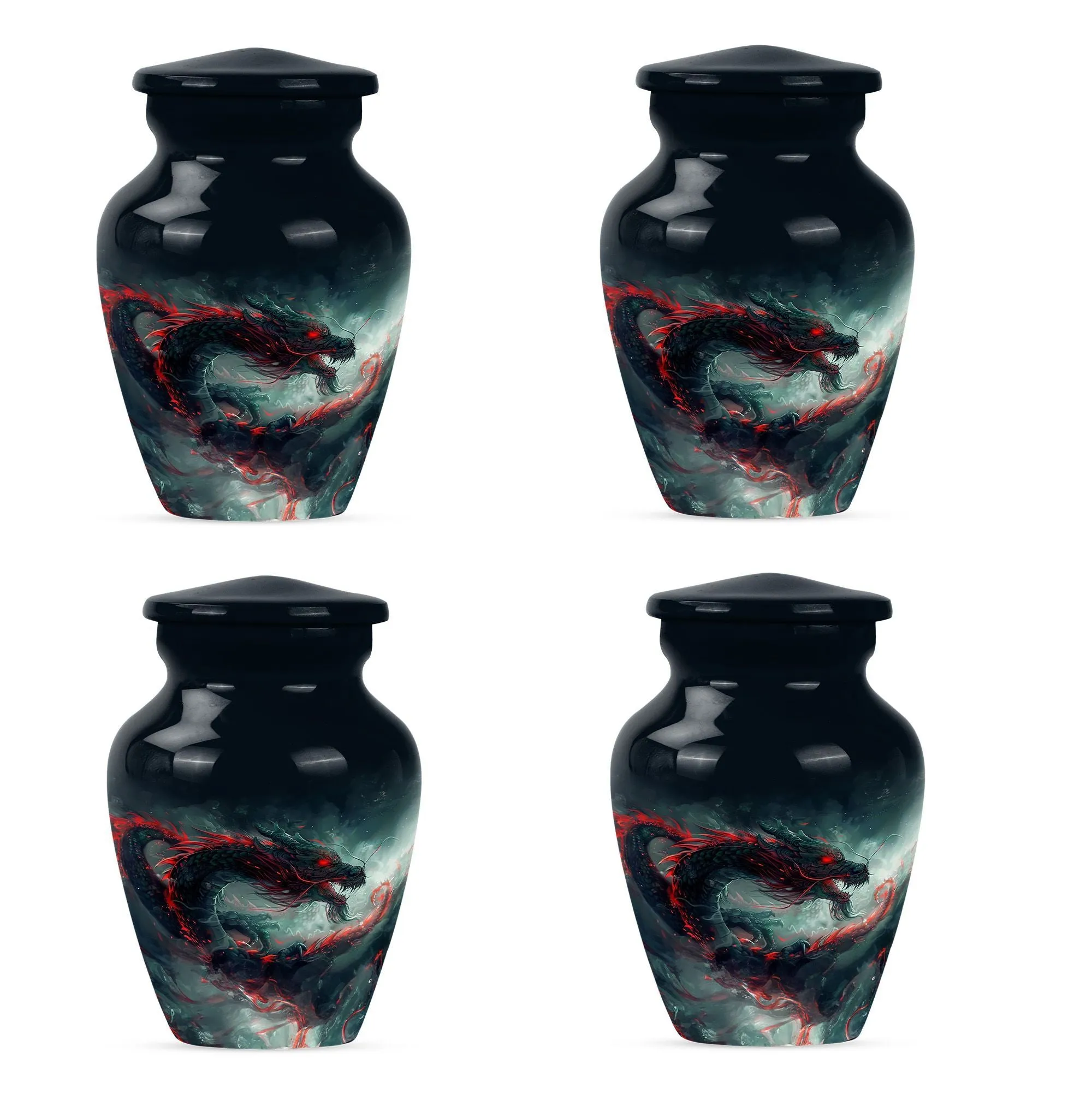 Graceful Dragon Tribute - Elegant Cremation Urn for Women