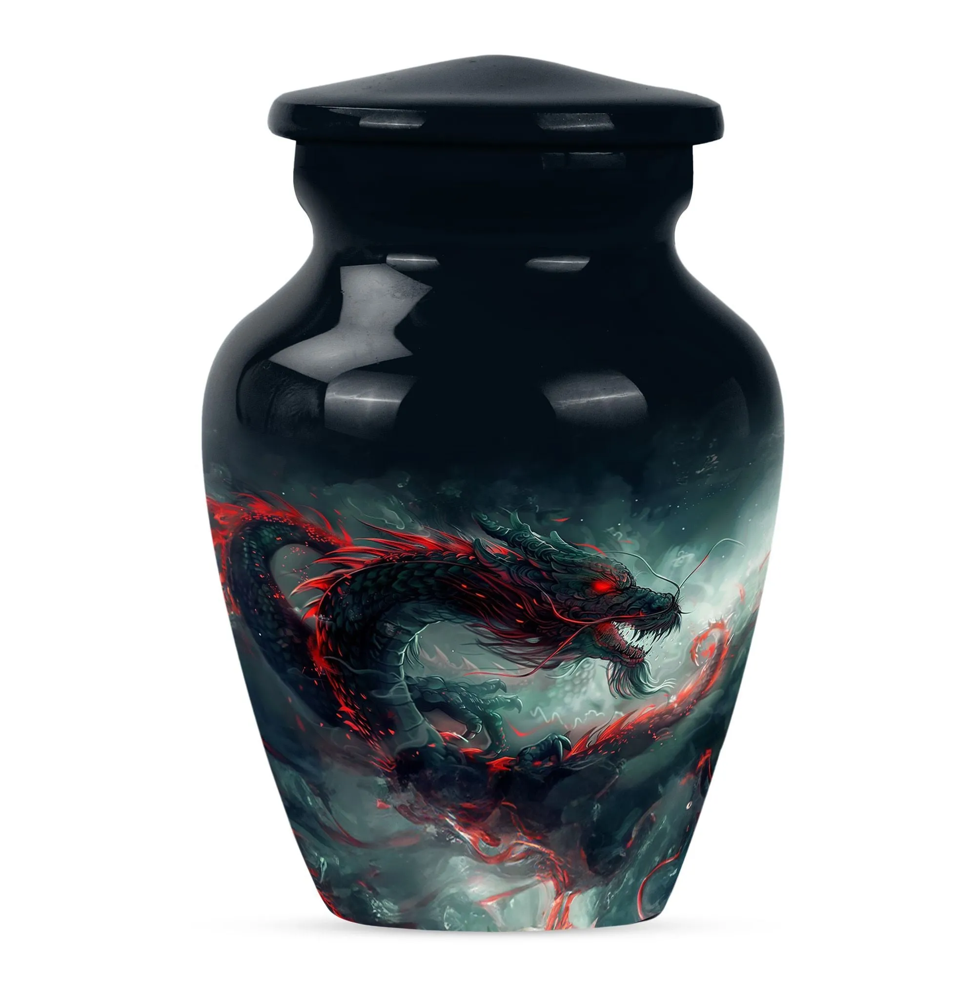 Graceful Dragon Tribute - Elegant Cremation Urn for Women
