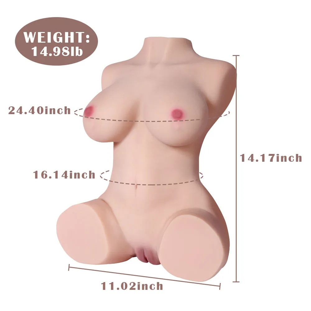 Harley: 14.82lb Male Masturbator Stroker with Lifelike Pussy Ass & Boobs